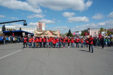 Barnaul, Rusya Federasyonu-Mayıs 9, 2018. Eylem 