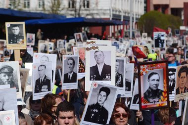 Barnaul, Rusya Federasyonu-Mayıs 9, 2018. Eylem 