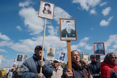 Barnaul, Rusya Federasyonu-Mayıs 9, 2018. Eylem 