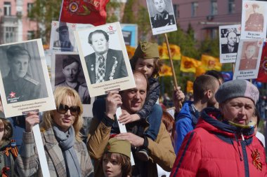 Barnaul, Rusya Federasyonu-Mayıs 9, 2018. Eylem 