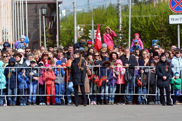 Barnaul Rusya Federasyonu Mayıs Zafer Günü Dünya Savaşı Nda Onuruna — Stok fotoğraf