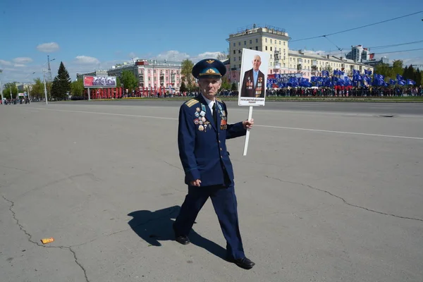 Barnaul Russie Mai 2018 Action Régiment Immortel Jour Victoire — Photo