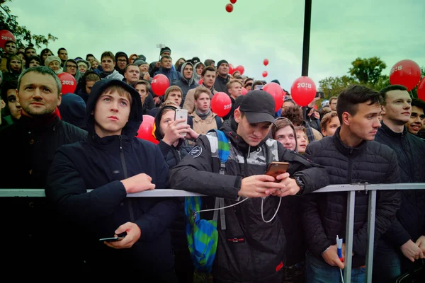 Новосибирск Россия Октября 2017 Политик Алексей Навальный Выступил Митинге Оппозиции — стоковое фото