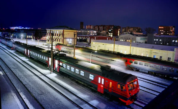 바르나울 러시아 2017 Railway 역에서 기관차 — 스톡 사진