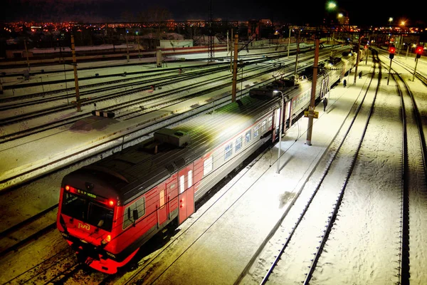 Barnaul Oroszország Október 2017 Railway Számokat Mozdonyok Állomáson — Stock Fotó