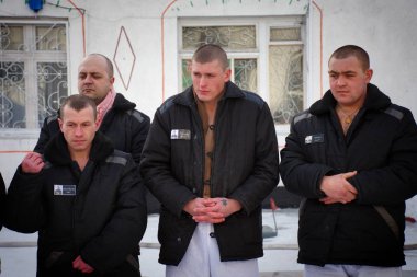 Barnaul, Rusya Federasyonu-Ocak 19, 2019.Prisoners hapiste almak Vaftiz ayini