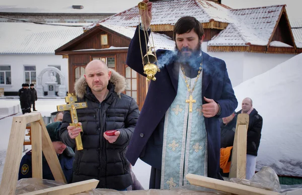 Barnaul Rusko Leden 2019 Prisoners Vězení Obřad Křtu — Stock fotografie