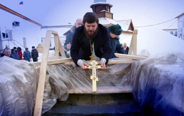 Barnaul Rusko Leden 2019 Prisoners Vězení Obřad Křtu — Stock fotografie