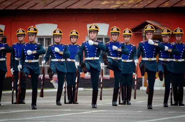 Moskau Russland Juni 2018 Präsidialregiment Soldaten Marschieren Und Üben Schießen — Stockfoto