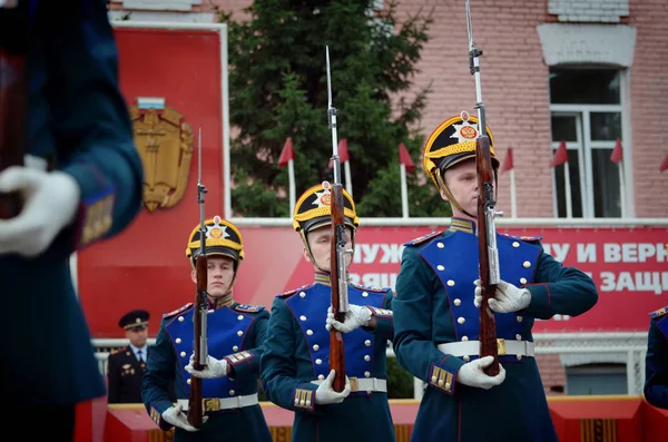 Mosca Russia Giugno 2018 Soldati Del Reggimento Presidenziale Che Marciano — Foto Stock