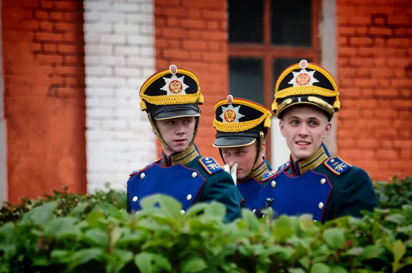 Moscou Rússia Junho 2018 Soldados Regimento Presidencial Marchando Praticando Para — Fotografia de Stock