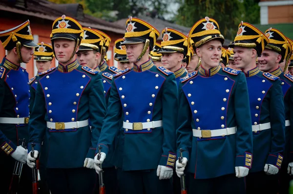 Moscú Rusia Junio 2018 Soldados Del Regimiento Presidencial Marchan Practican — Foto de Stock