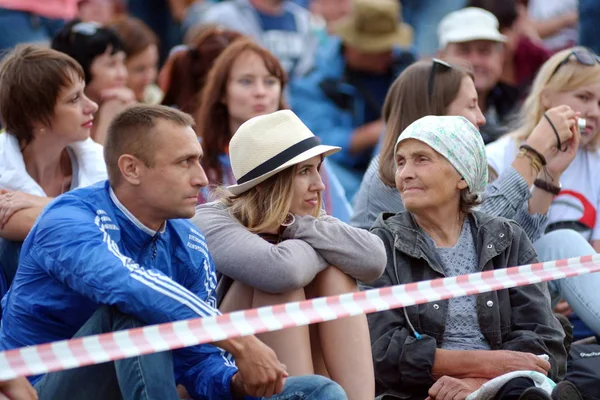 Srostki Russland Juli 2018 Zuschauer Sehen Die Show Shukshin Film — Stockfoto