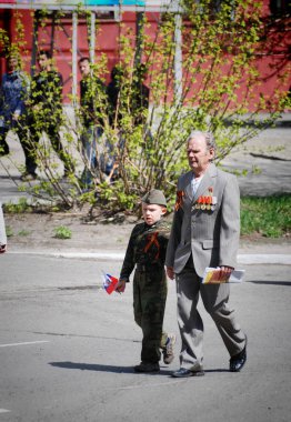 Barnaul, Rusya Federasyonu-Mayıs 9, 2011.Victory gün büyük Vatanseverlik Savaşı