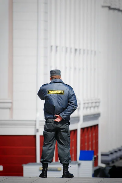 Barnauł Rosja Lipiec 2018 Rosyjska Policja Jest Służbie — Zdjęcie stockowe
