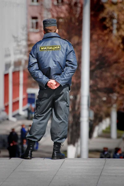 Barnaul Ryssland Juli 2018 Rysk Polis Tjänst — Stockfoto