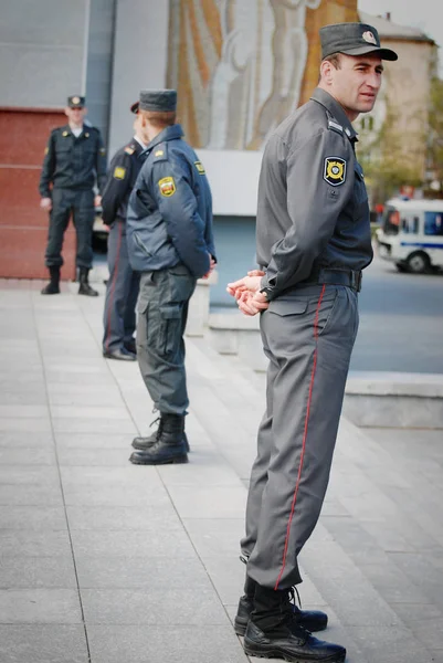 Barnaul Russia July 2018 Russian Police Duty — Stock Photo, Image