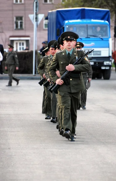 Barnaul Russie Mars 2017 Marche Militaire Russe Travers Région — Photo