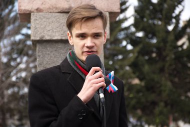 Barnaul, Rusya Federasyonu-24 Mart, 2019.rally Internet Rus yetkililere baskı karşı