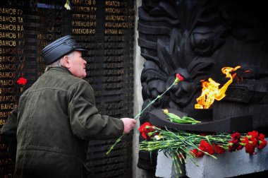 Barnaul, Rusya Federasyonu-9 Mayıs 2017. Dünya Savaşı gazileri