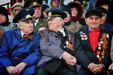 Barnaul, Rusya Federasyonu-9 Mayıs 2017. Dünya Savaşı gazileri
