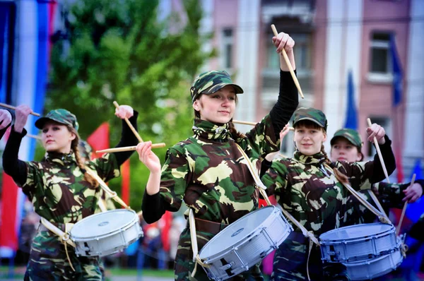 Barnauł Rosja Maja 2017 Cadets Barnauł Cadet Corps Uczestniczyć Parada — Zdjęcie stockowe