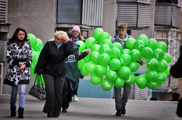 Barnaul Rússia Maio 2018 Passers Walk City Victory Day World — Fotografia de Stock