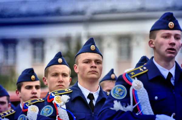 Barnaul Rosja Maja 2017 Kadetów Szkoły Sił Powietrznych — Zdjęcie stockowe