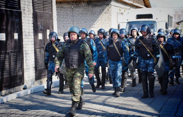 Novoaltaysk Rusland April 2019 Oefeningen Onderdrukking Van Opstand Gevangenis — Stockfoto