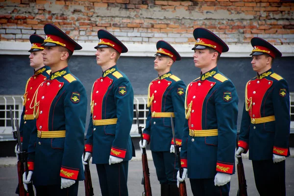 Barnaul Russie Mai 2019 Soldats Garde Honneur Peloton Ministère Intérieur — Photo