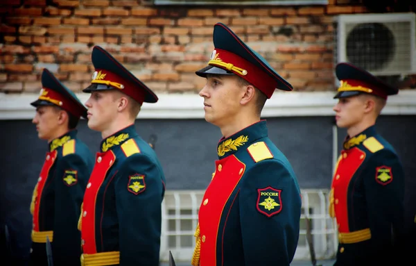 Barnaul Rusia Mayo 2019 Soldados Guardia Honor Pelotón Del Ministerio —  Fotos de Stock