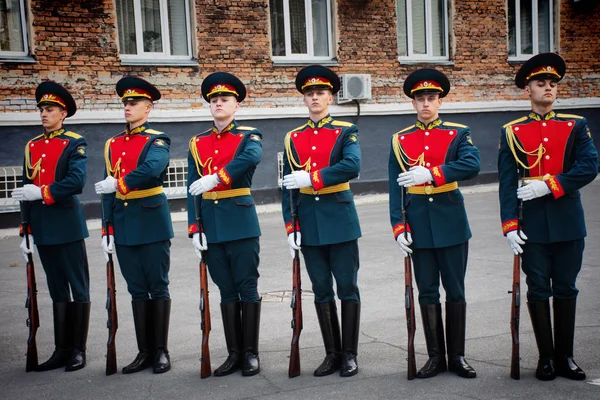 Barnaul Rússia Maio 2019 Soldados Guarda Honra Pelotão Ministério Dos — Fotografia de Stock