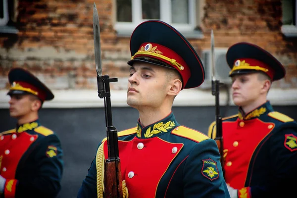 Barnaul Rusia Mayo 2019 Soldados Guardia Honor Pelotón Del Ministerio — Foto de Stock