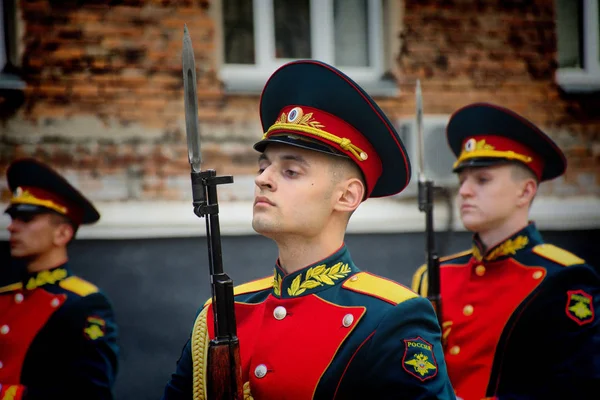 Barnaul Rússia Maio 2019 Soldados Guarda Honra Pelotão Ministério Dos — Fotografia de Stock