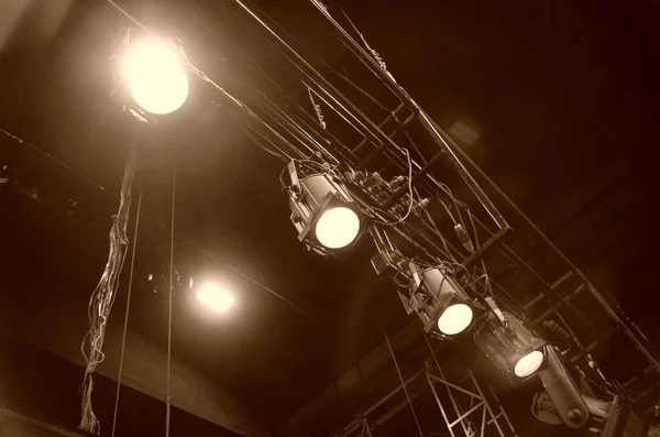 Lumière Des Lanternes Éclairage Sur Scène Théâtre — Photo