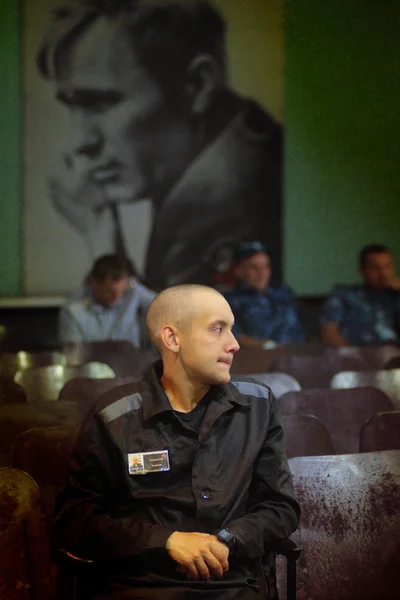 Barnaul Russie Juillet 2019 Prisonnier Est Assis Dans Une Prison — Photo