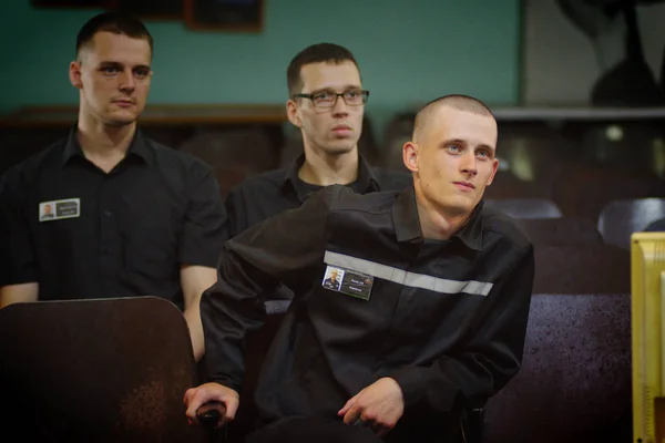 Barnaul Rusko Července 2019 Vězni Ruské Kolonie Připravují Soutěž Písní — Stock fotografie