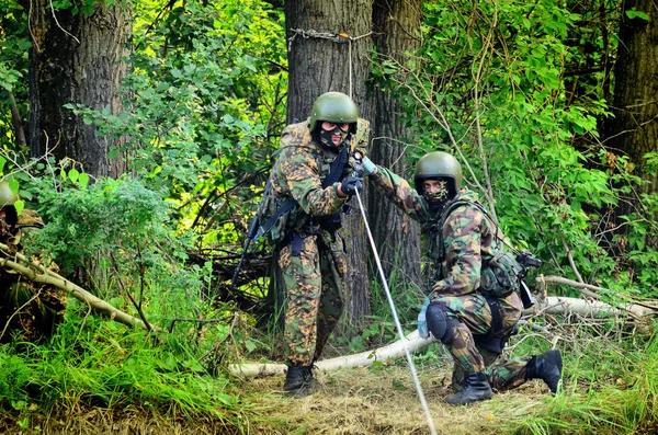 Barnaul Russie Juin 2019 Soldats Des Forces Spéciales Armés Lors — Photo