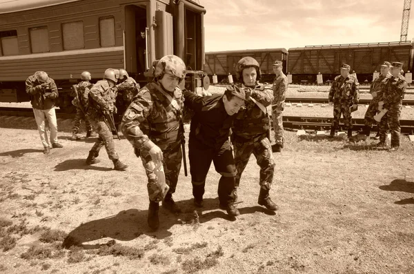 Barnaul Russia Maggio 2020 Soldati Delle Forze Speciali Hanno Preso — Foto Stock