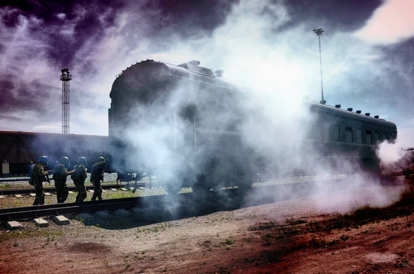 Barnaul Rusia Mayo 2020 Los Soldados Las Fuerzas Especiales Irrumpieron —  Fotos de Stock