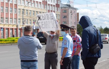 Barnaul, Rusya-22 Ağustos 2020. 