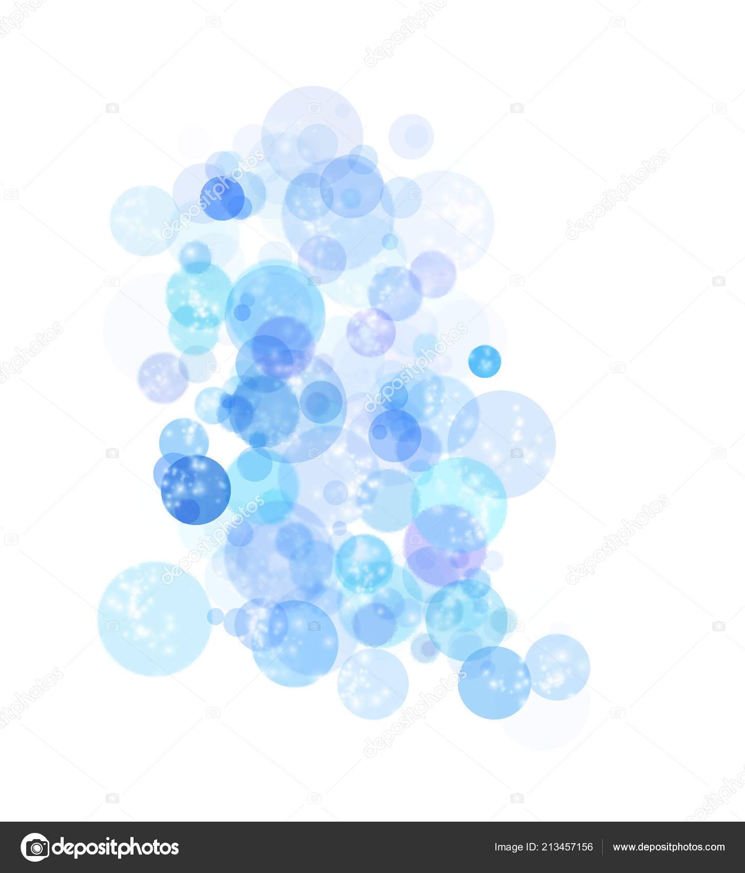 La pintura abstracta con manchas de pintura acuarela azul sobre blanco  Fotografía de stock - Alamy