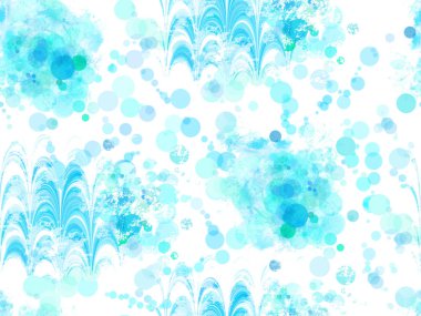 Soyut resim. Mavi suluboya boya lekeleri.