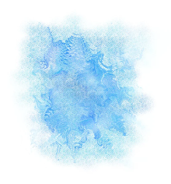 Illustration Abstraite Taches Peinture Aquarelle Bleue — Photo