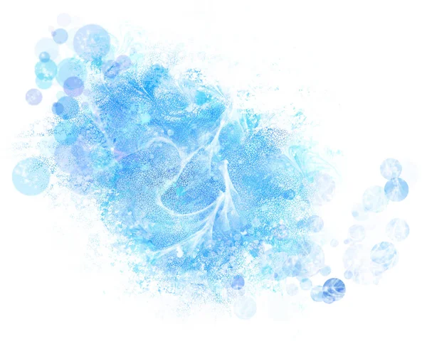 Абстрактная Иллюстрация Синяя Акварельная Краска — стоковое фото