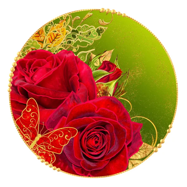 Ornamento Decorativo Padrão Círculo Elemento Paisley Folhas Texturizadas Delicadas Feitas — Fotografia de Stock