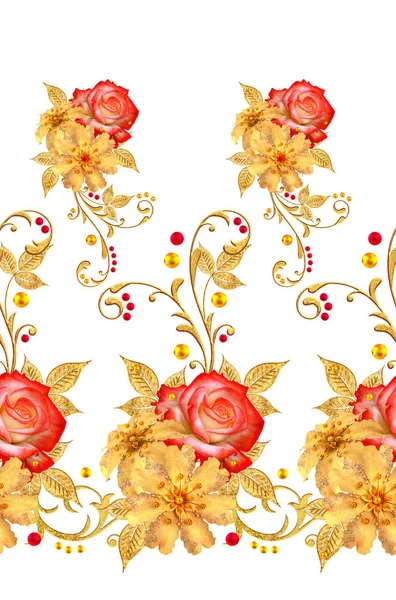 Patrón Sin Costuras Adorno Decorativo Elemento Paisley Delicadas Hojas Texturizadas —  Fotos de Stock