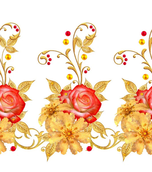 Jednolity Wzór Ozdobny Ornament Paisley Elementu Delikatne Lisci Grzywny Koronki — Zdjęcie stockowe