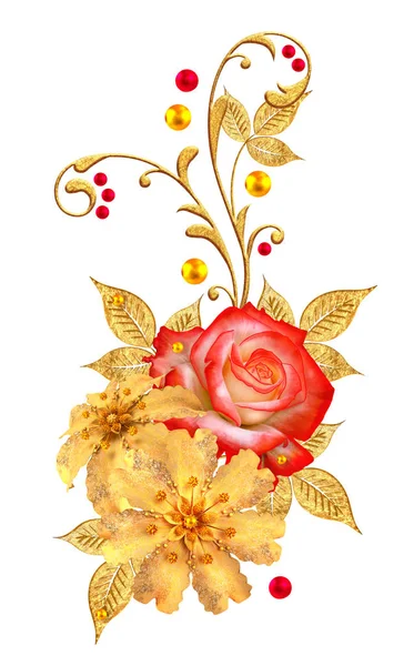 Ornamento Decorativo Elemento Paisley Delicadas Folhas Texturizadas Feitas Renda Fina — Fotografia de Stock
