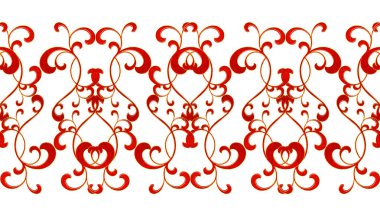 Seamless modeli. Altın dokulu bukleler. Oryantal tarzı Arabesk. Parlak dantel, stilize çiçekler. Narin, altın arka plan dokuma Ajur.